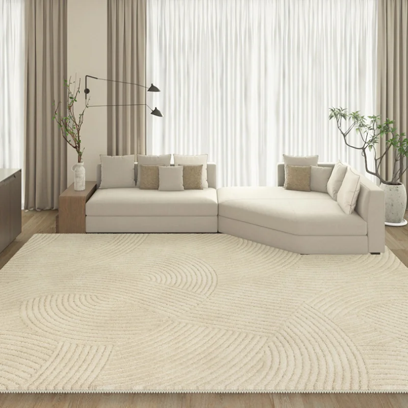 Athvotar Simple Comfortable Soft Living Room Carpet Light Luxury Largearea Thickened Plush Bedroom Rug Dirtyresistant Nonslip Rugs