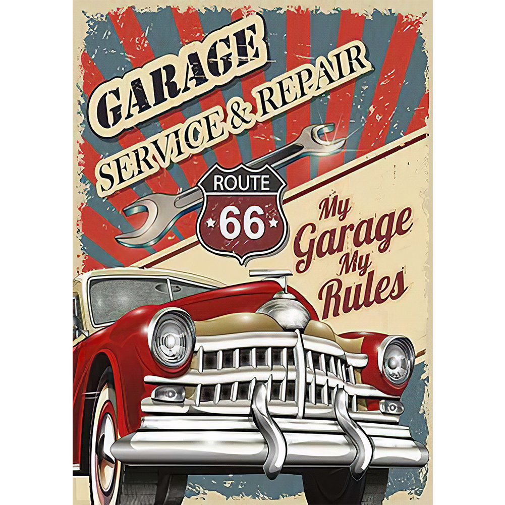 

Retro Car - Round Drill Diamond Painting - 30*40CM, 501 Original