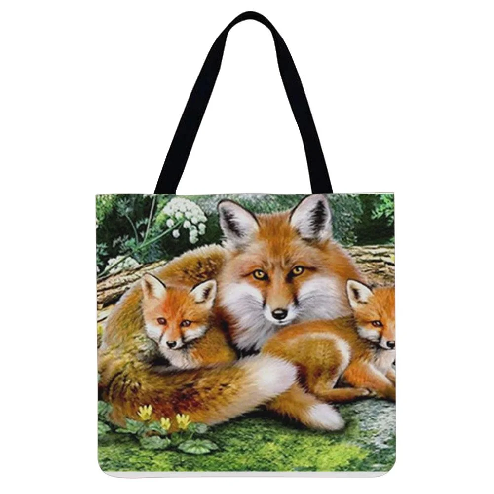 Linen Tote Bag -  Fox
