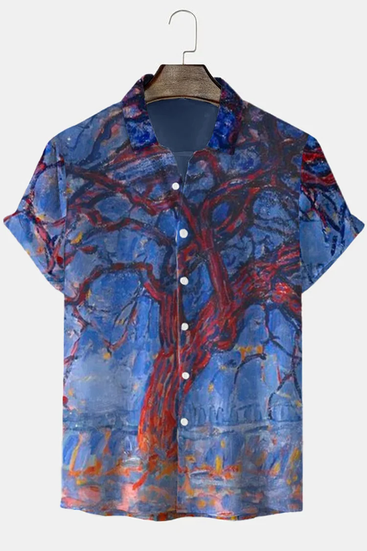 Abstract Oil Painting Short Sleeve  Shirt