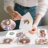 6PCS Diamond Painting Girl Greeting Cards Postcards with Envelopes