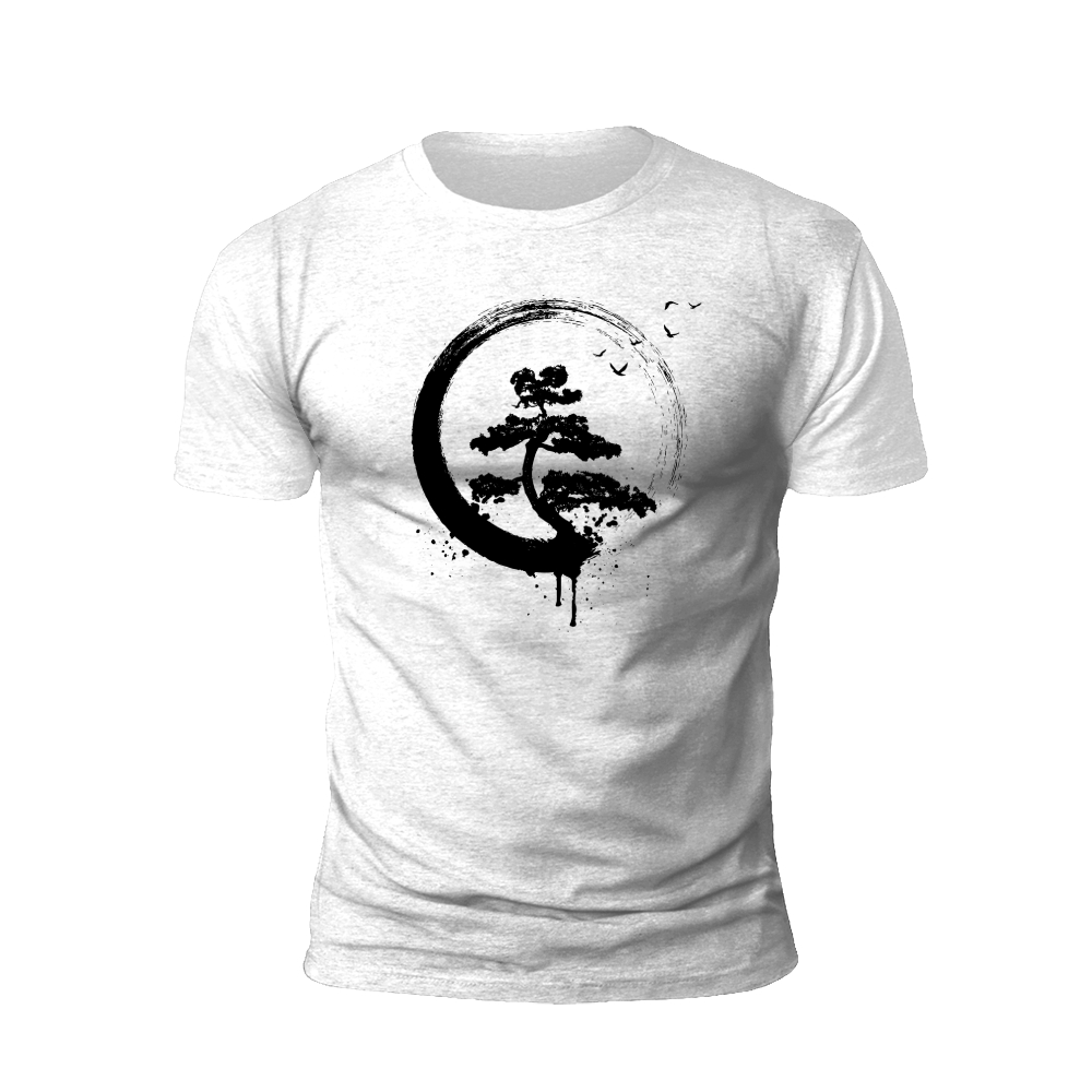 Moonlit Bonsai T-Shirt: The Art of Miniature Zen