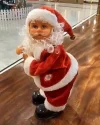 Christmas Decorations, Electric Climbing Santa Claus Toy, Battery Operated Climbing Santa Claus, Creative Climbing Up and Down Santa Claus Plush Doll, Santa Claus Climbing Ladder Doll for Indoor Out