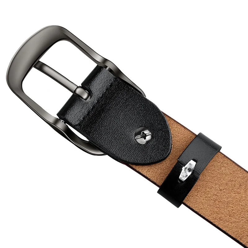 Men's Simple Pin Buckle Wear-resistant Cowhide Belt-inspireuse