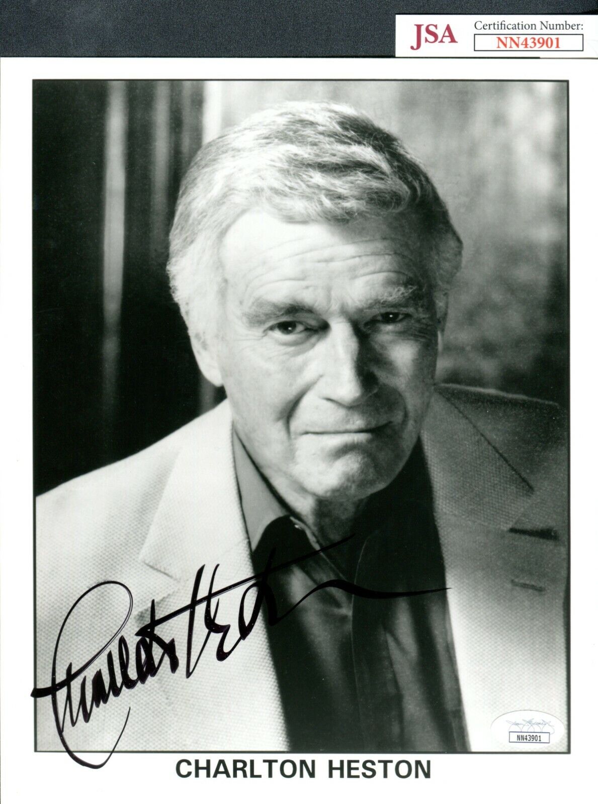 JSA Charlton Heston Autographed Signed AUTO 8x10 Photo Poster painting Oscar Winner TRB 644