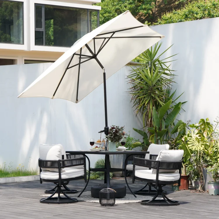 GRANDPATIO 10 × 6.5ft Rectangle Patio Umbrella with Crank & Tilt