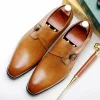 Mens Casual Dress Shoes With Side Buckle