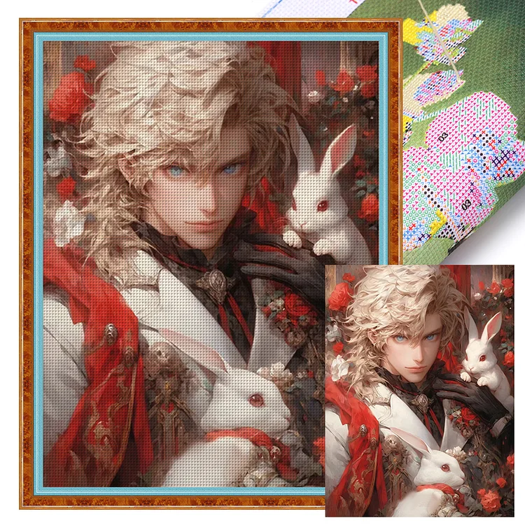 Alice Element Bunny Boy 11CT (50*65CM) Stamped Cross Stitch gbfke