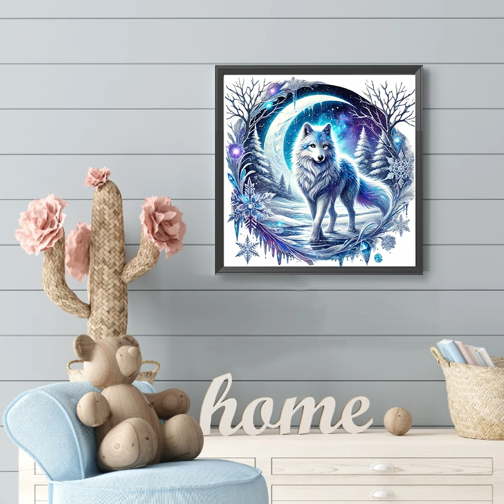 Diamond Painting - Full Round Drill - Wolf(Canvas|30*30cm)