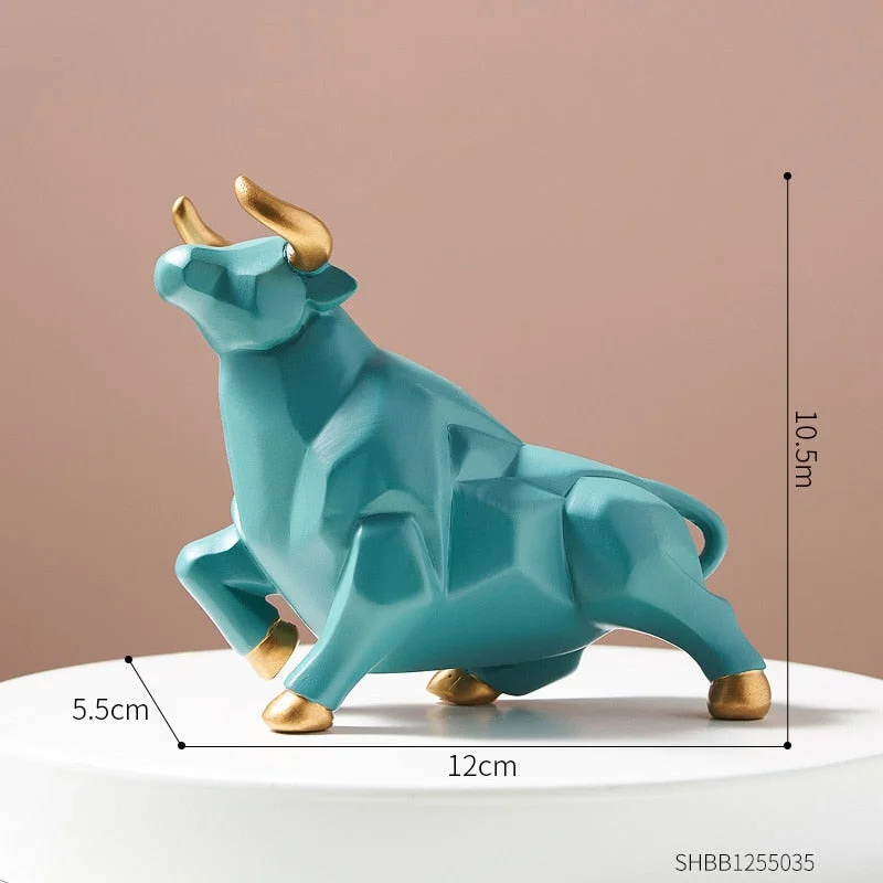Modern Bullfighting Resin Decoration Bionic Design Animal Model Desktop Small Sculpture Interior Decoration Decoration Gift