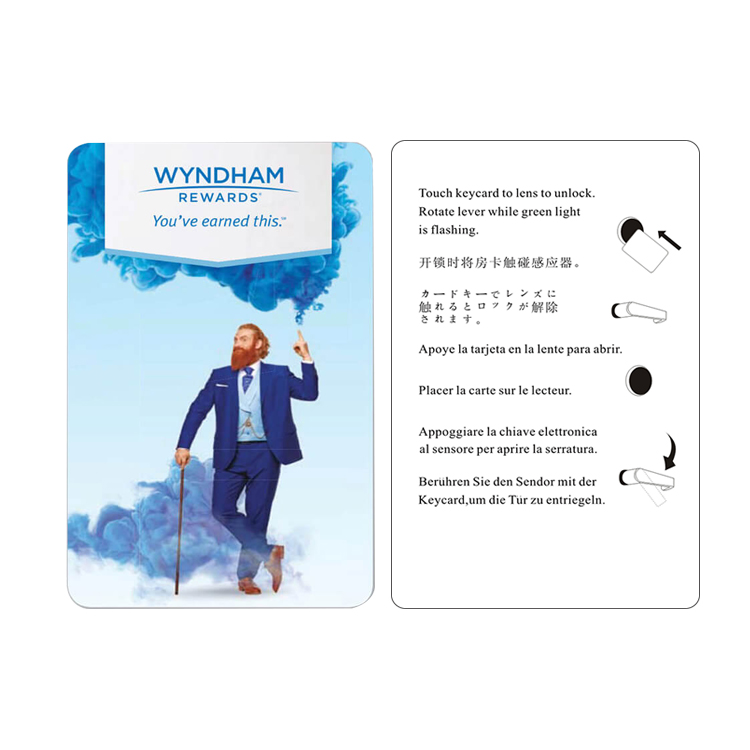Wholesale Contactless Encrypted Rewritable Programmable Security PVC Room Door Check In Rfid Hotel Key Card For WYNDHAM Hotel