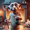 Harry Potter Dobby - runder Bohrer Diamantmalerei - 40*40cm