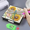 Diamond Painting PU Dragonfly Notecard Box with 160 Sheets Paper Note Holder