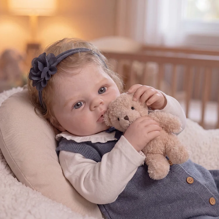 [Pre-Order] Babeside Olin 20" Reborn Baby Girl Doll &ndash; Realistic Vinyl Newborn with Dress Outfit & Headband