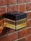 Iron Hollowed-out Solar Lantern Light Waterproof Solar-powered Atmosphere Lights Dustproof Decorative Mandalas Light for Courtyard Garden Corridor Balcony