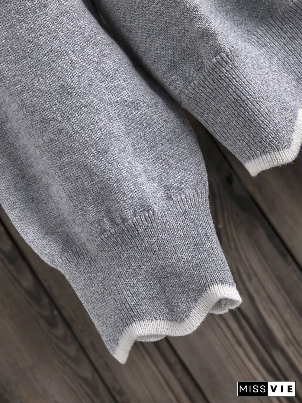 Plus Size Solid Loose Fit Women Pullover Wool Knit Sweaters