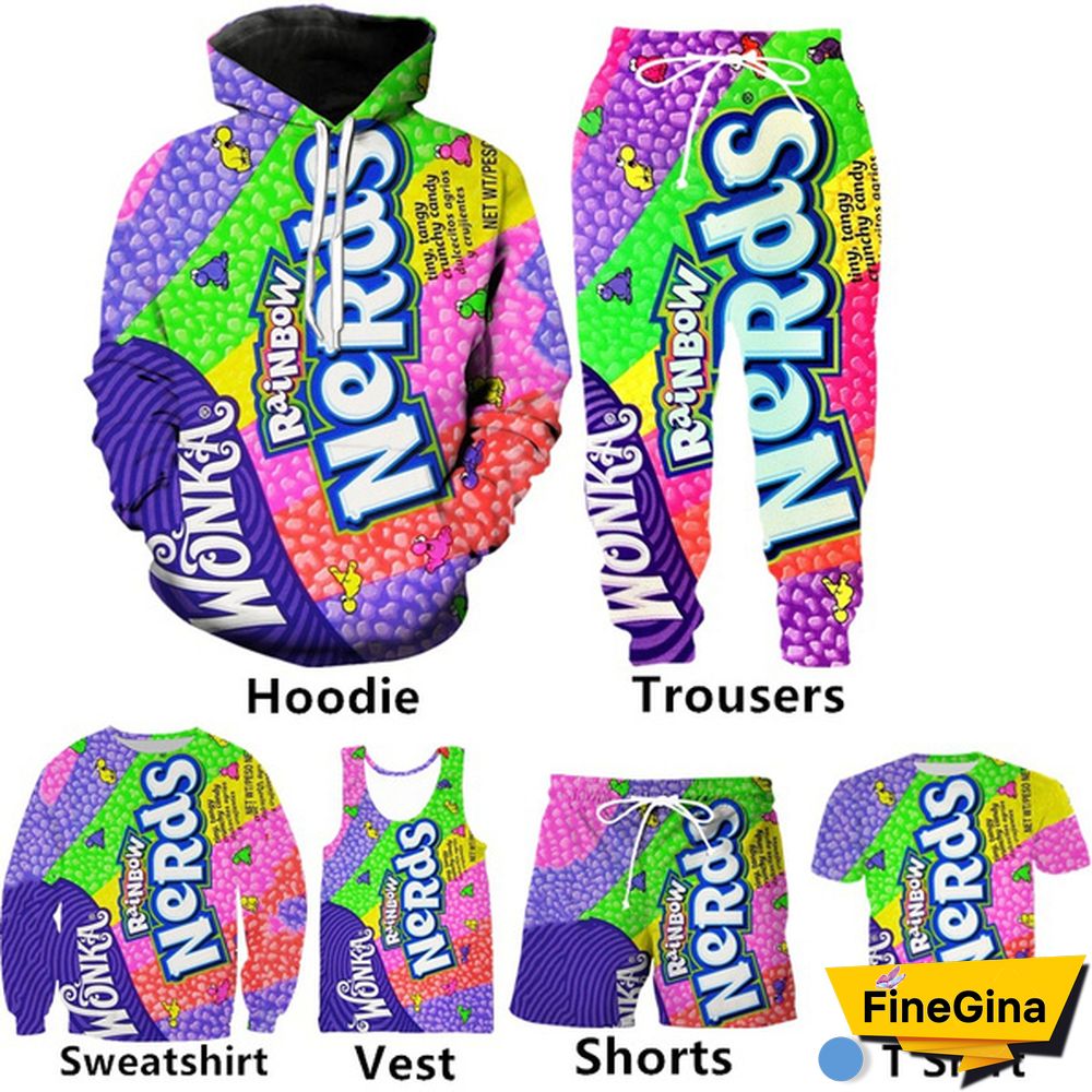 Fashion Nerds Candy Suits Men Women Casual T-Shirt/Sweatshirt/Hoodie/Trousers/Shorts(1Pac)