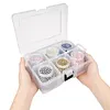 6Pcs Pumpkin Bottles Diamond Painting Containers Multi Purpose Portable Plastic Case Box with Stickers & Compartments Arts Crafts Storage Bottle for Hardware Rhinestone (6Pcs)