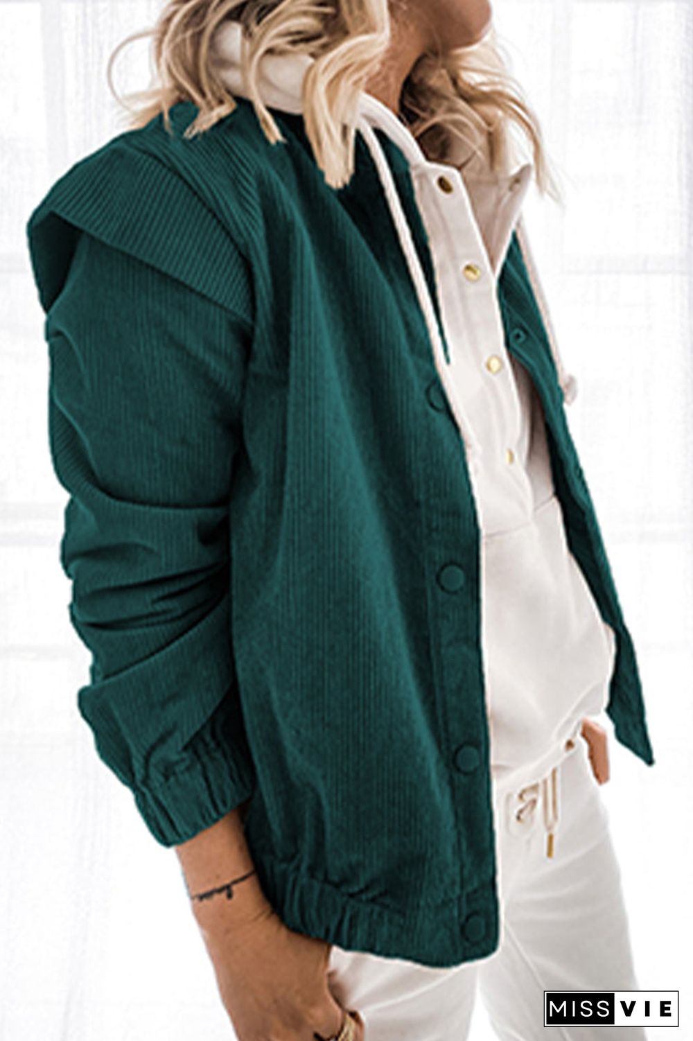 Casual Solid Patchwork Buckle Turndown Collar Outerwear(5 Colors)