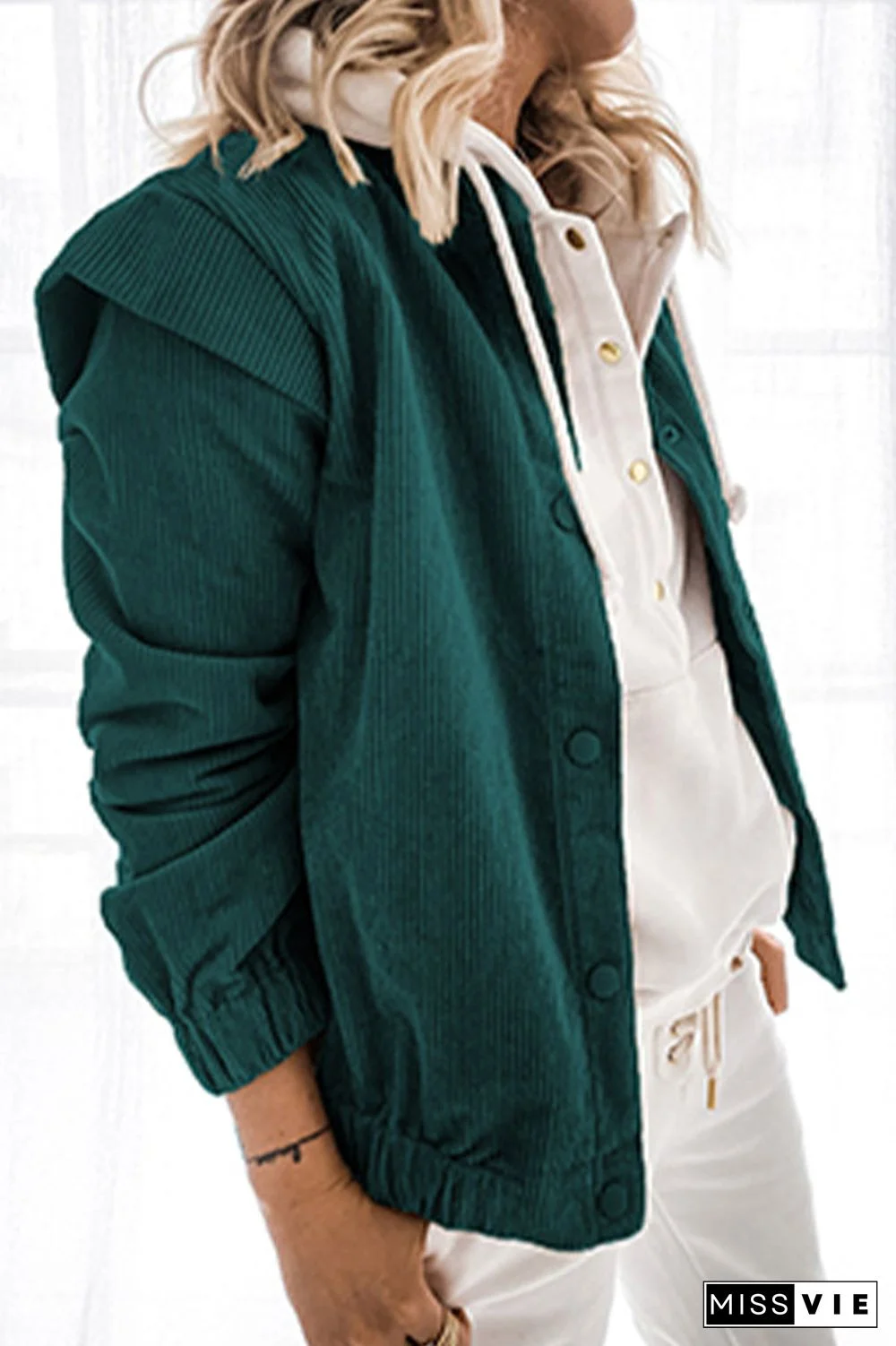 Casual Solid Patchwork Buckle Turndown Collar Outerwear(5 Colors)