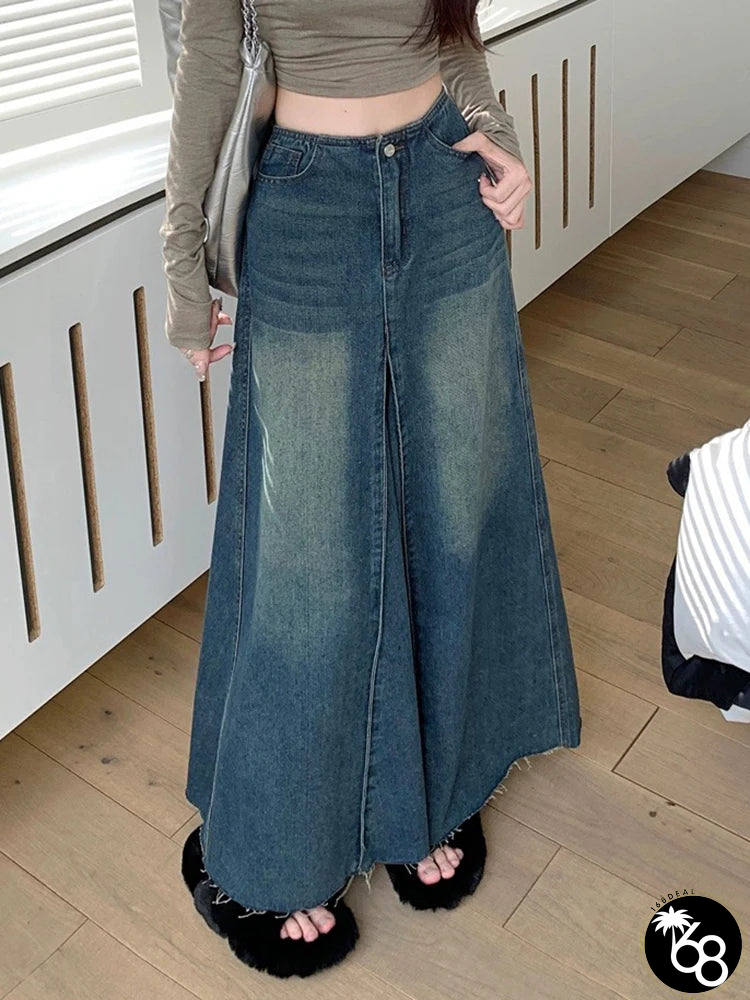 Women's Cotton Elastic Waist Plain Pattern Casual Wear Skirts | 168DEAL
