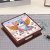 (US Local)Wooden 5D Diamond Painting Kit Note Box DIY Diamond Art Notepad Box (Cat Angel)