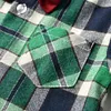 Kid Baby Boy Bow Tie Long Sleeve Plaid Set 2 Pcs