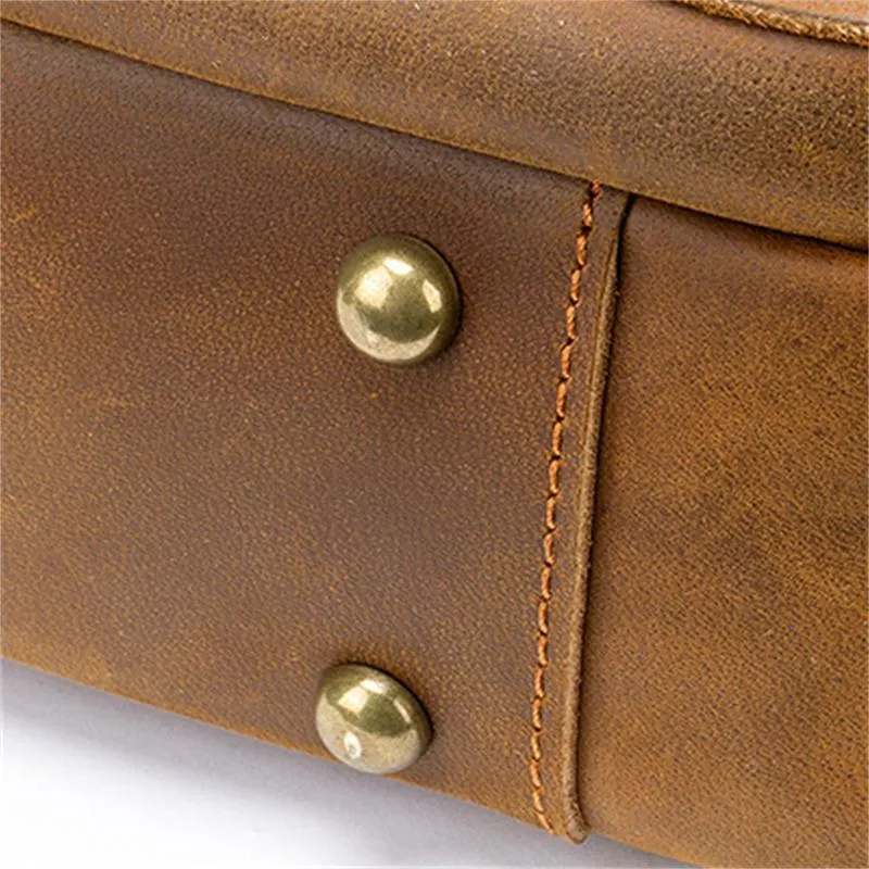 Classic Business Leather Large-Capacity Soft And Comfortable Handbag Waterproof Multifunctional Crossbody Bag