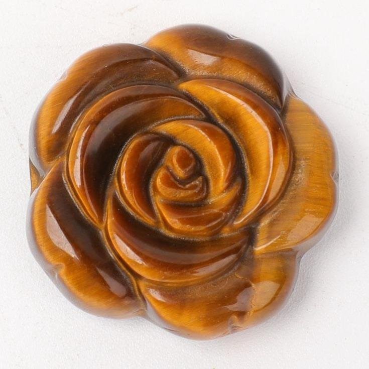Undrilled Tiger Eye Rose Shape Pendants Crystal wholesale suppliers