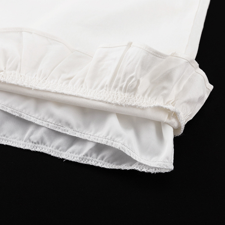 Ootddress Ruffled Casual Outfits For Women High Waist Long Sleeve Shorts Two Piece Solid Knee Length Baggy Female Nightwear Outfits
