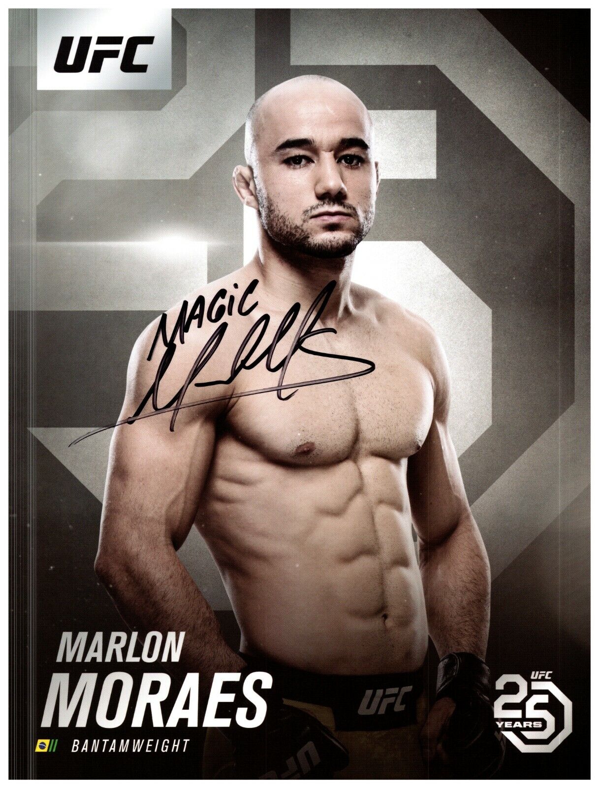 ~~ MARLON MORAES Authentic Hand-Signed UFC FIGHTER