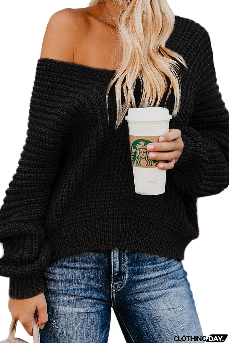 Carry On Knit V Neck Pullover Sweater