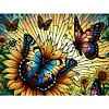 5D DIY Full Round Drill Stained Glass Diamond Painting Sunflower 40x30cm