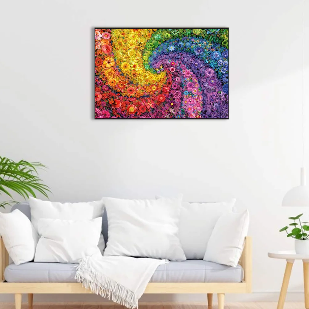 Partial AB Diamond Painting - Full Round Drill - Flower(Canvas|70*50cm)