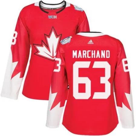 Team Canada #63 Brad Marchand Red 2016 World Cup Women's Stitched NHL Jersey