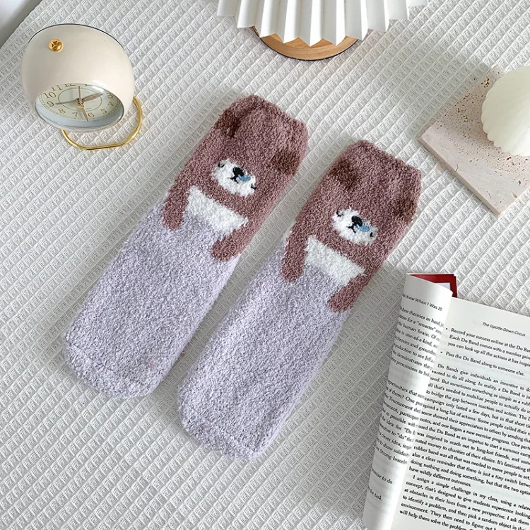 Female Warm Bear Floor Socks