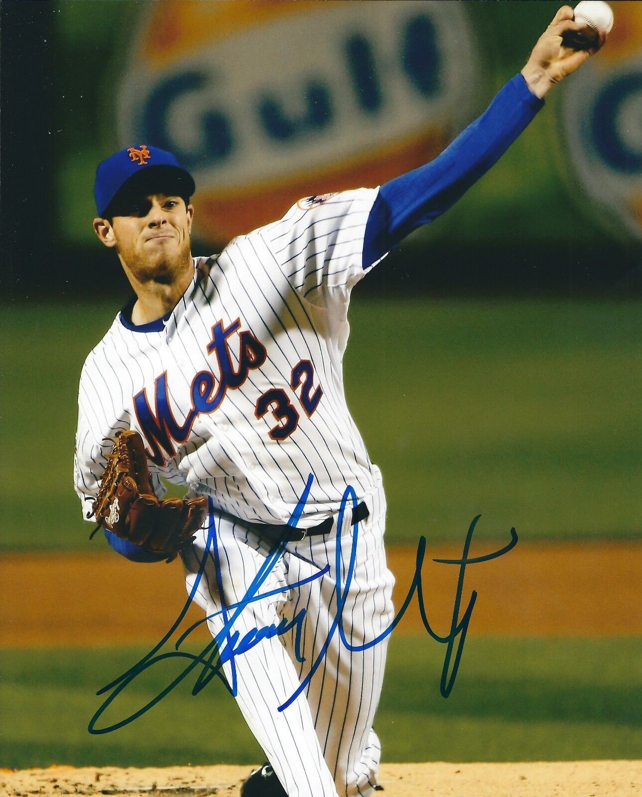 Signed 8x10 STEVEN MATZ New York Mets Autographed Photo Poster painting - COA