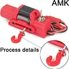 AMK 1/10 Plastic Mini Electric Winch with Control Switch for RC Crawler TRX4 Axle SCX10 RC TF2 Tamiya CC01 Capo JIMNY