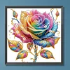 Rose-Peinture Diamant En Forme Sp&eacute;ciale-30*30CM