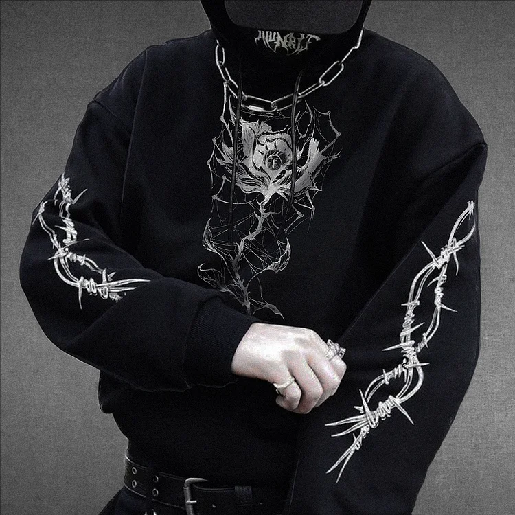 Metallic Darkness Crew Neck Sweatshirt