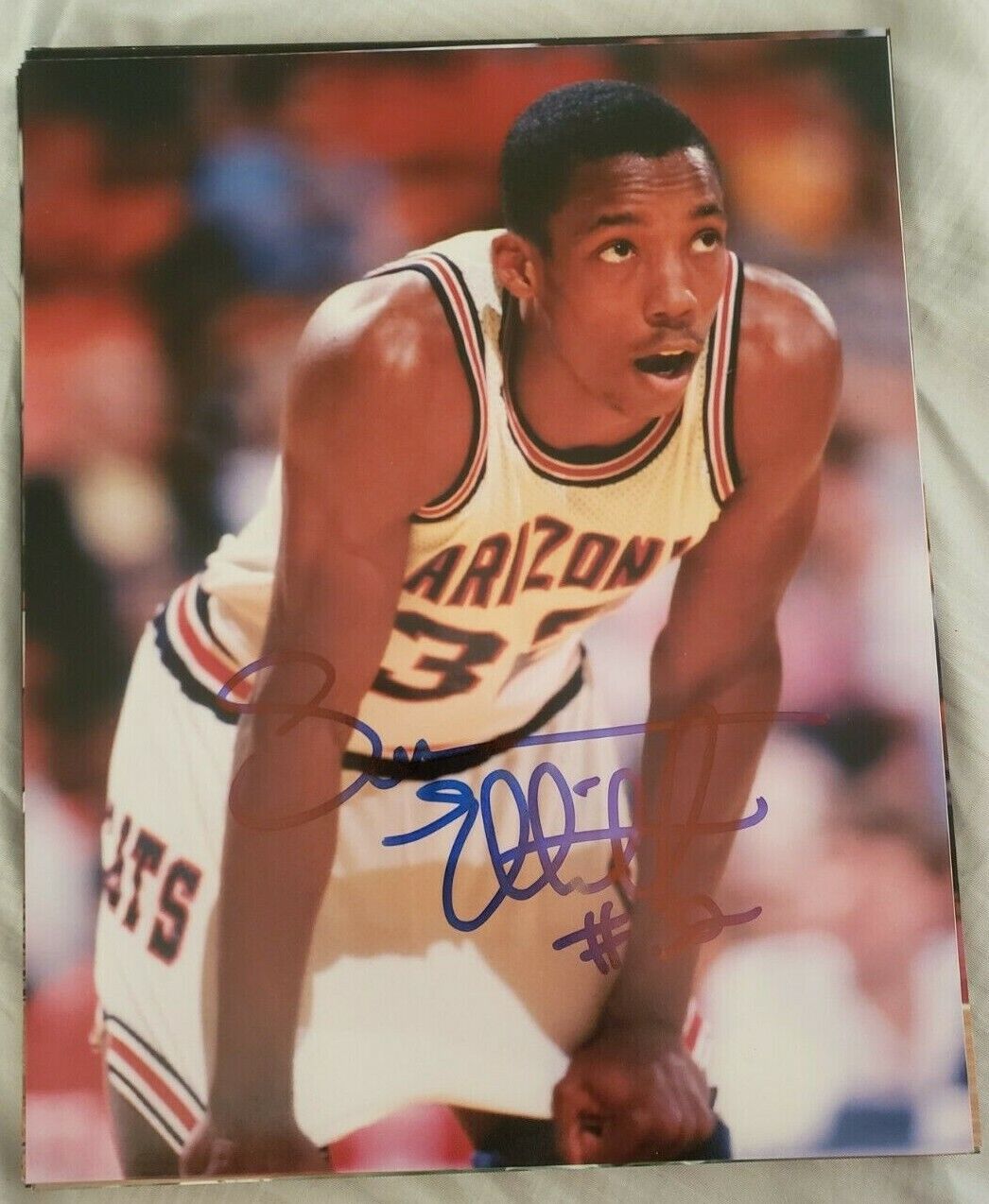 SEAN ELLIOTT ARIZONA WILDCATS SIGNED AUTOGRAPHED 8X10 Photo Poster painting W/COA V