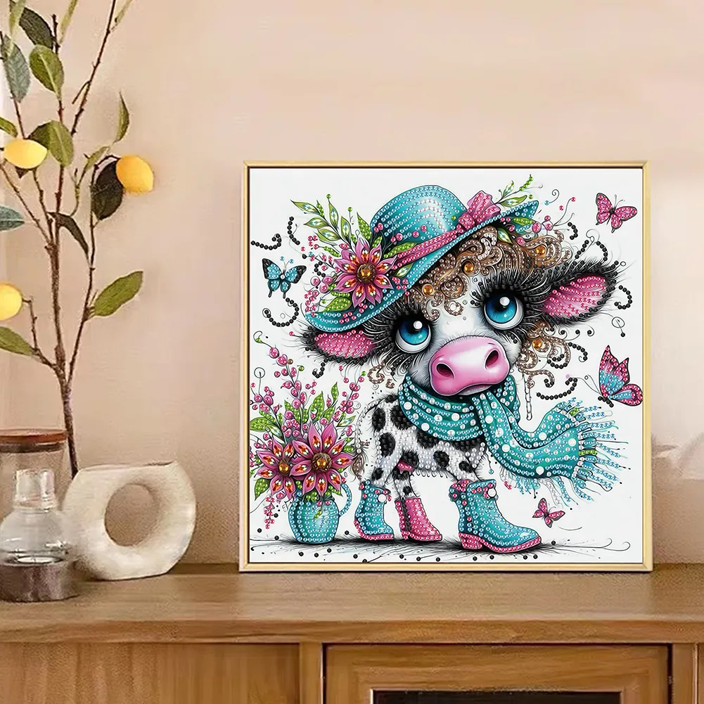 Diamond Painting - Partial Special Shaped Drill - Cow(Canvas|30*30cm)