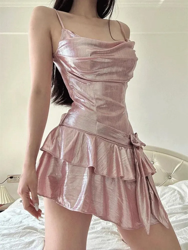 Brownm Girl Metallic Mini Dress