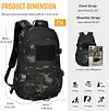 25L Taktischer Rucksack 1000D Nylon Tactical Daypack Bundeswehr Wanderrucksack MOLLE Kampfrucksack Wasserabweisend f&uuml;r Herren Damen Uni Reise Sport Outdoor Klettern Camping Trekking