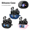 Silicone Protective Cover Shockproof Scratch Resistant Cover with Carabiner Protective Shell Compatible for TOZO NC20 Pro/NC20 Earbud