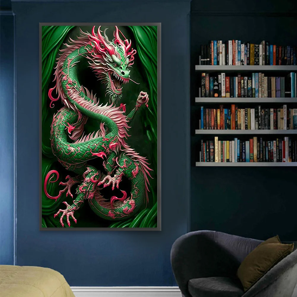 Partial AB Diamond Painting - Full Round Drill - Dragon(Canvas|45*75cm)