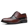 Men Dress Shoes Gentlemen Brogue Style Party Leather Wedding Shoes