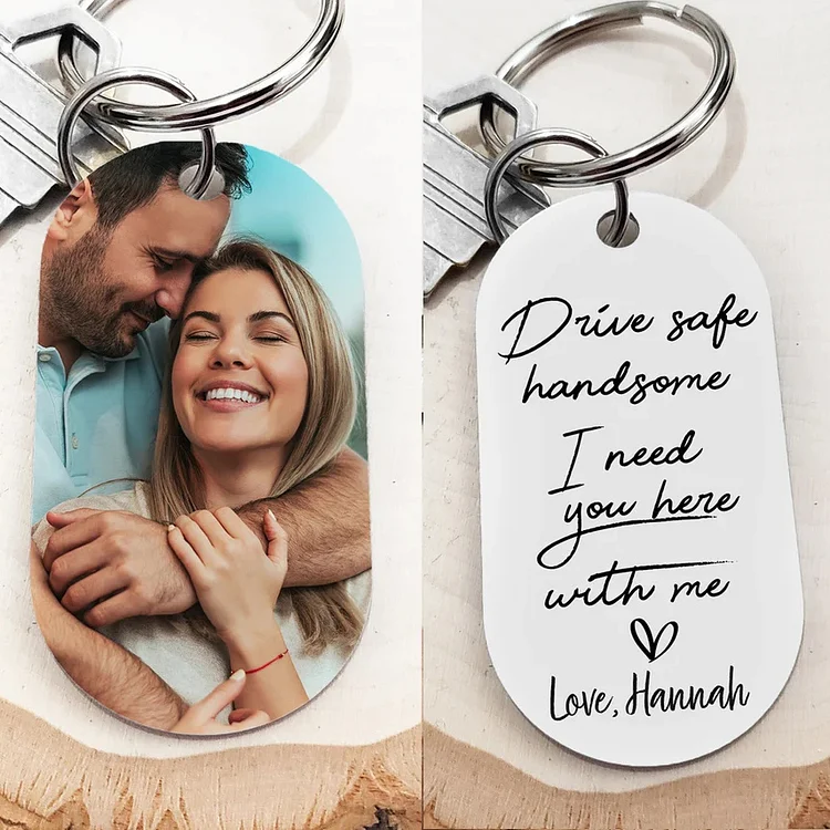 Drive Safe Handsome Couple Keychain Driver Gift for Couple