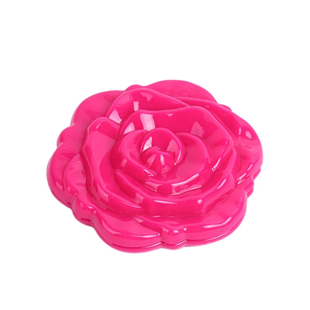 Wwshell Double-Sided Rose Flower Makeup Mirror Round Shape Handheld Mini Pocket Mirror Convenient Cosmetic Mirror Travel Beauty Tool