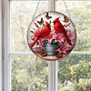 Diamond Painting 2D Flat Cardinal Pendant Window Hanging Art for Home Decor